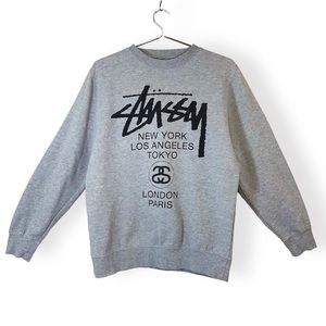 Vintage Made in USA Stussy Heather Gray Sweatshirt